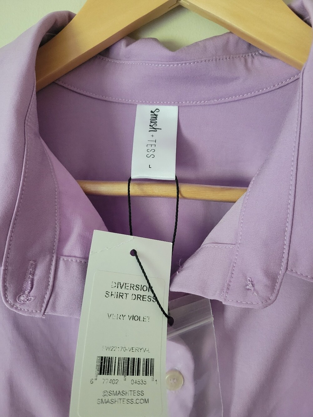 NWT Smash + Tess Diversion Oversized Tencel Long Sleeve Shirt Dress Size Large - Picture 6 of 7
